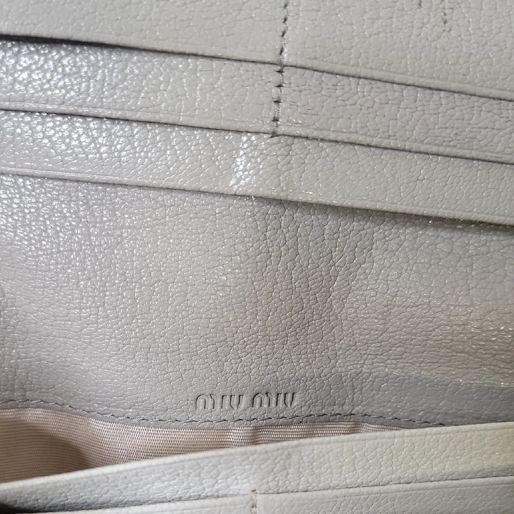 Miu Miu Beige and Cream Women's Wallet - Picture 9 of 10